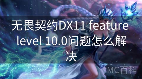 无畏契约DX11 feature level 10.0问题怎么解决