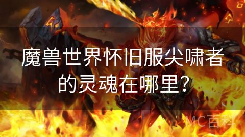 魔兽世界怀旧服尖啸者的灵魂在哪里？