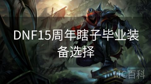 DNF15周年瞎子毕业装备选择