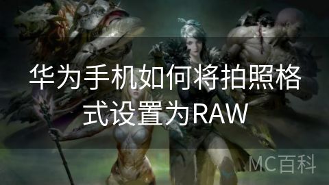 华为手机如何将拍照格式设置为RAW